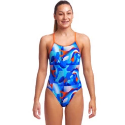 Funkita - Battle Blue - Girls Diamond Back One Piece
