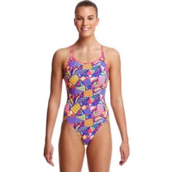 Funkita Swimsuit Discount Store 16 Funkita - Bee Bop - Ladies Diamond Back One Piece