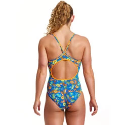 Funkita - Big Cat Bash - Ladies Diamond Back One Piece -Funkita Swimsuit Discount Store funkita big cat bash ladies diamond back one piece 3