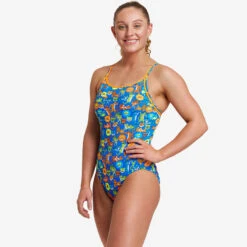 Funkita - Big Cat Bash - Ladies Diamond Back One Piece -Funkita Swimsuit Discount Store funkita big cat bash ladies diamond back one piece 5