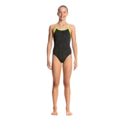 Funkita - Binary Babe - Girls Diamond Back One Piece 9 Funkita - Binary Babe - Girls Diamond Back One Piece -Funkita Swimsuit Discount Store funkita binary babe diamond back girls swimsuit 4