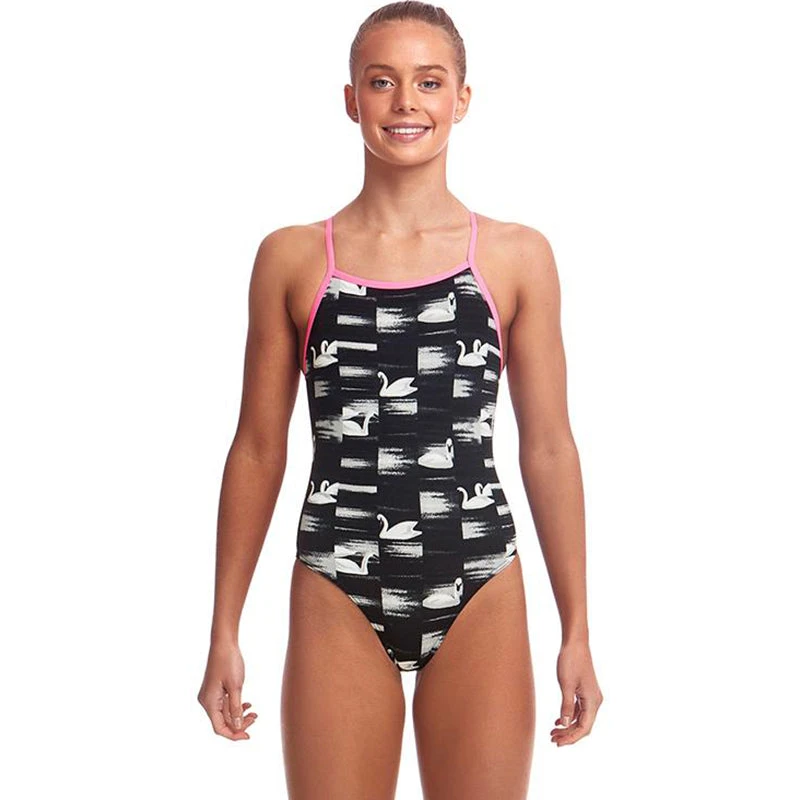 Funkita - Black Swan - Girls Tie Me Tight One Piece 3 Funkita - Black Swan - Girls Tie Me Tight One Piece