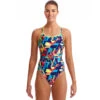 Funkita - Blocked Bars - Ladies Diamond Back One Piece -Funkita Swimsuit Discount Store funkita blocked bars ladies diamond back one piece 1
