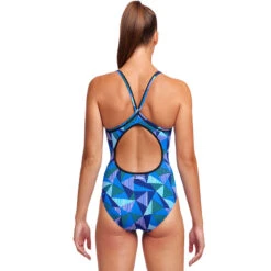 Funkita - Blue Bars - Ladies Diamond Back One Piece -Funkita Swimsuit Discount Store funkita blue bars ladies diamond back one piece 3