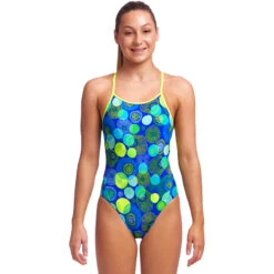 Funkita - Blue Bottle - Girls Diamond Back One Piece