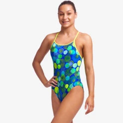 Funkita - Blue Bottle - Girls Diamond Back One Piece -Funkita Swimsuit Discount Store funkita blue bottle girls diamond back one piece 5