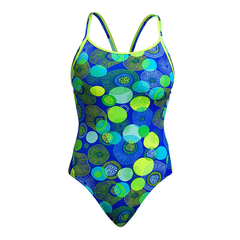 Funkita - Blue Bottle - Ladies Diamond Back One Piece 4 Funkita - Blue Bottle - Ladies Diamond Back One Piece - Image 2