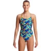 Funkita - Boarded Up - Ladies Diamond Back One Piece -Funkita Swimsuit Discount Store funkita boarded up ladies diamond back one piece 1