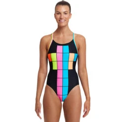 Funkita - Building Blocks - Ladies Diamond Back One Piece