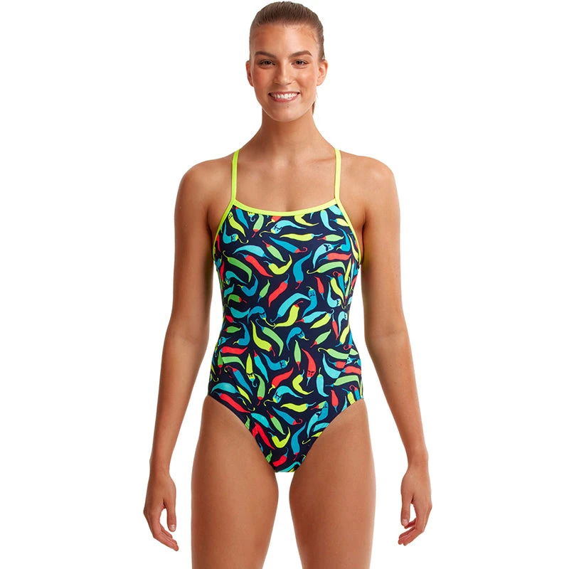 Funkita - Chilli Boss - Ladies Eco Single Strap One Piece 3 Funkita - Chilli Boss - Ladies Eco Single Strap One Piece