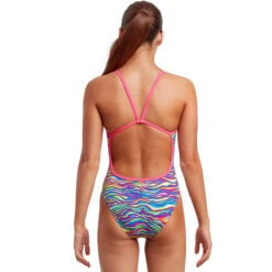Funkita - Colour Curve - Girls Eco Single Strap One Piece -Funkita Swimsuit Discount Store funkita colour curve girls eco single strap one piece 3