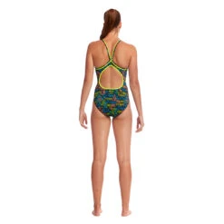 Funkita - Colour Run - Ladies Eco Diamond Back One Piece -Funkita Swimsuit Discount Store funkita colour run ladies eco diamond back one piece 3