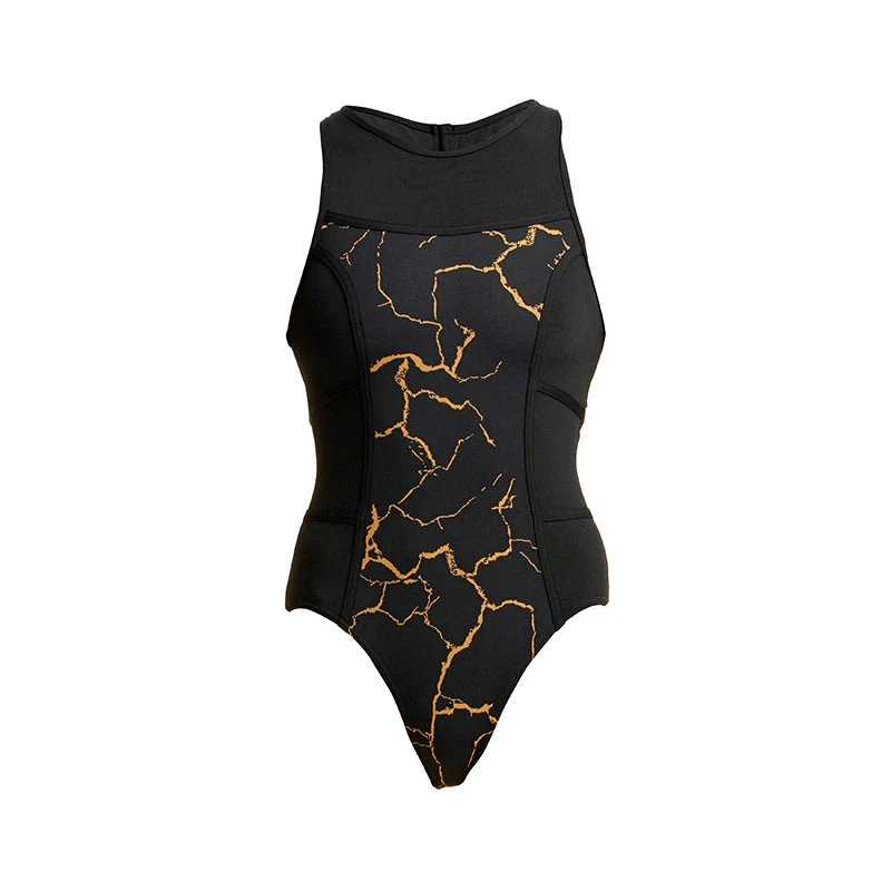 Funkita - Cracked Gold - Ladies Hi Flyer One Piece 4 Funkita - Cracked Gold - Ladies Hi Flyer One Piece - Image 2