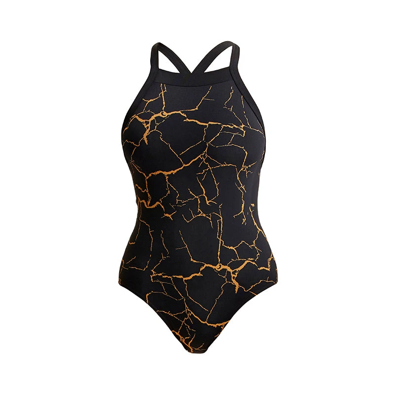 Funkita - Cracked Gold - Ladies Sky Hi One Piece 4 Funkita - Cracked Gold - Ladies Sky Hi One Piece - Image 2