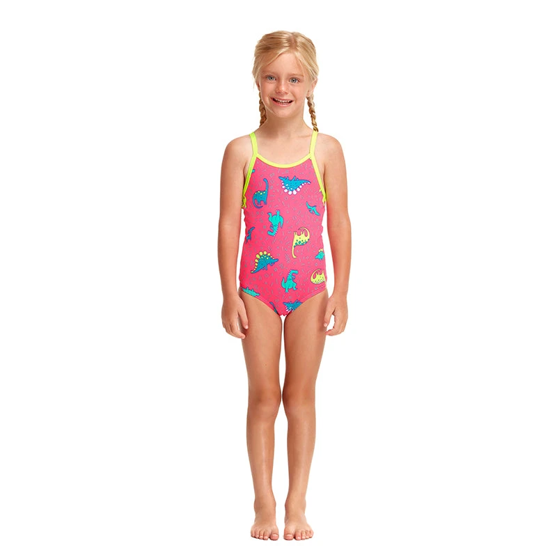 Funkita - Dancing Dino - Toddler Girls Printed One Piece 6 Funkita - Dancing Dino - Toddler Girls Printed One Piece - Image 4