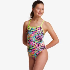 Funkita - Donut Delight - Girls Tie Me Tight One Piece -Funkita Swimsuit Discount Store funkita donut delight girls tie me tight one piece 5