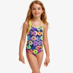 Funkita - Dunking Donuts - Toddlers Girls Printed One Piece -Funkita Swimsuit Discount Store funkita dunking donuts toddlers girls printed one piece 3