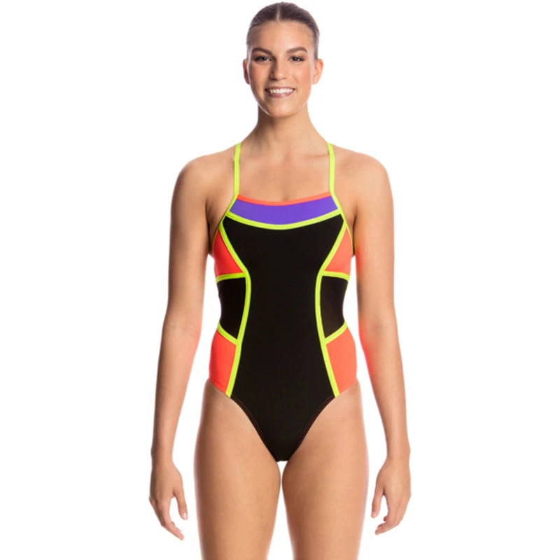 Funkita - Flame Thrower - Ladies Colour Block One Piece 3 Funkita - Flame Thrower - Ladies Colour Block One Piece