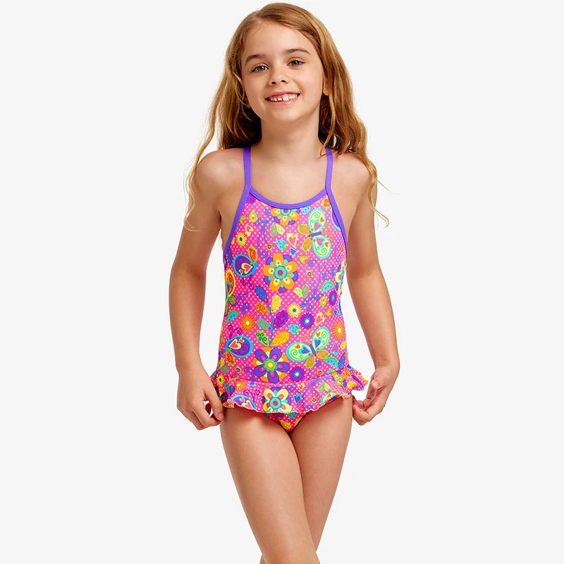 Funkita - Flower Bed - Toddler Girls Belted Frill One Piece 6 Funkita - Flower Bed - Toddler Girls Belted Frill One Piece - Image 4