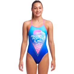 Funkita - Flying Flipper - Girls Diamond Back One Piece