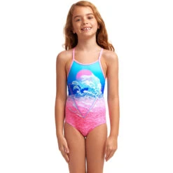 Funkita - Flying Flipper - Toddler Girls Printed One Piece