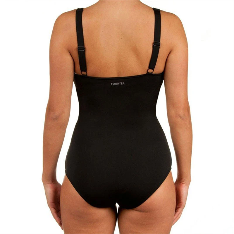 Funkita Form - Still Black - Ladies Ruched One Piece 4 Funkita Form - Still Black - Ladies Ruched One Piece - Image 2