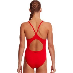 Funkita - Still Red - Girls Diamond Back One Piece -Funkita Swimsuit Discount Store funkita girls still red diamond back 3