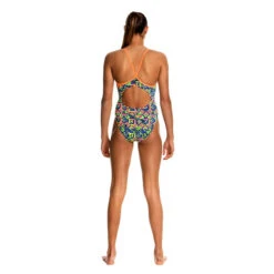 Funkita - Clockwork Orange - Girls Diamond Back One Piece -Funkita Swimsuit Discount Store funkita girls swimwear clockwork orange diamond back one piece 3