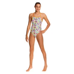 Funkita - Crazy Critters - Girls Cross Back One Piece -Funkita Swimsuit Discount Store funkita girls swimwear crazy critters cross back one piece 4