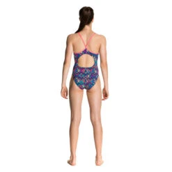 Funkita - Square Up - Girls Diamond Back One Piece -Funkita Swimsuit Discount Store funkita girls swimwear square up diamond back one piece 3