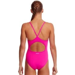 Funkita - Still Pink - Girls Diamond Back One Piece -Funkita Swimsuit Discount Store funkita girls swimwear still pink diamond back 3