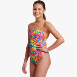 Funkita - Stroke Rate - Girls Tie Me Tight One Piece -Funkita Swimsuit Discount Store funkita girls swimwear stroke rate tie me tight one piece 5