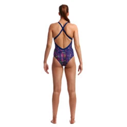 Funkita - Grid Lock - Ladies Sky Hi One Piece -Funkita Swimsuit Discount Store funkita grid lock ladies sky hi one piece 3