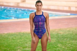 Funkita - Grid Lock - Ladies Sky Hi One Piece -Funkita Swimsuit Discount Store funkita grid lock ladies sky hi one piece 6
