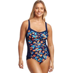 Funkita - Gum Shy - Ladies Ruched Panelled One Piece