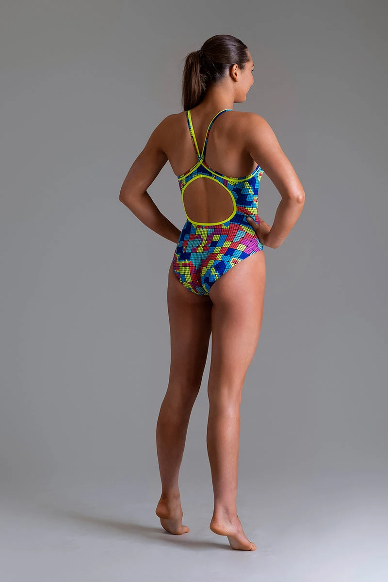 Funkita - Heat Map - Ladies Diamond Back One Piece 9 Funkita - Heat Map - Ladies Diamond Back One Piece - Image 7