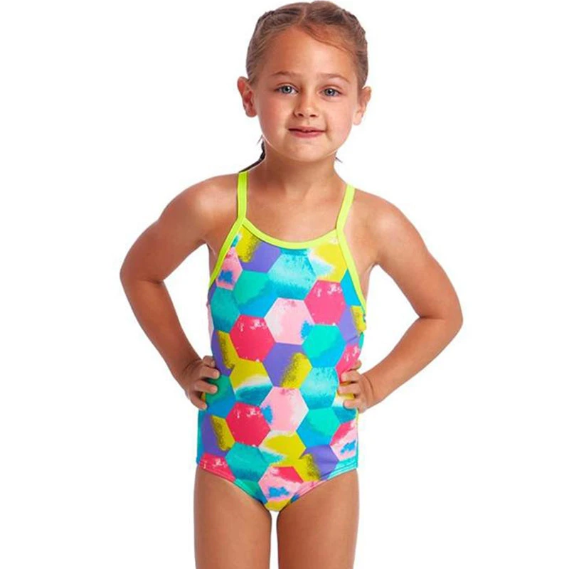 Funkita - Hexy Back - Toddler Girls Printed One Piece 3 Funkita - Hexy Back - Toddler Girls Printed One Piece