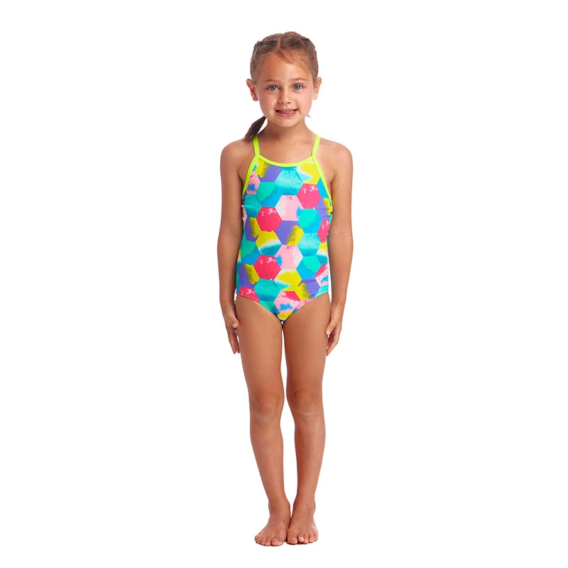 Funkita - Hexy Back - Toddler Girls Printed One Piece 6 Funkita - Hexy Back - Toddler Girls Printed One Piece - Image 4