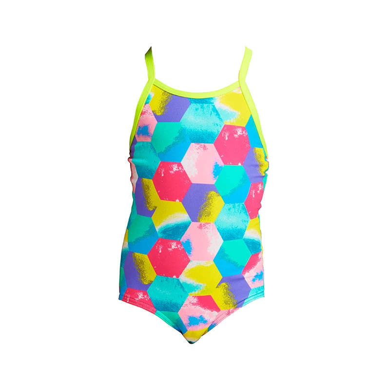 Funkita - Hexy Back - Toddler Girls Printed One Piece 4 Funkita - Hexy Back - Toddler Girls Printed One Piece - Image 2