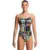 Funkita - Interference - Ladies Diamond Back One Piece -Funkita Swimsuit Discount Store funkita interference ladies diamond back one piece 1