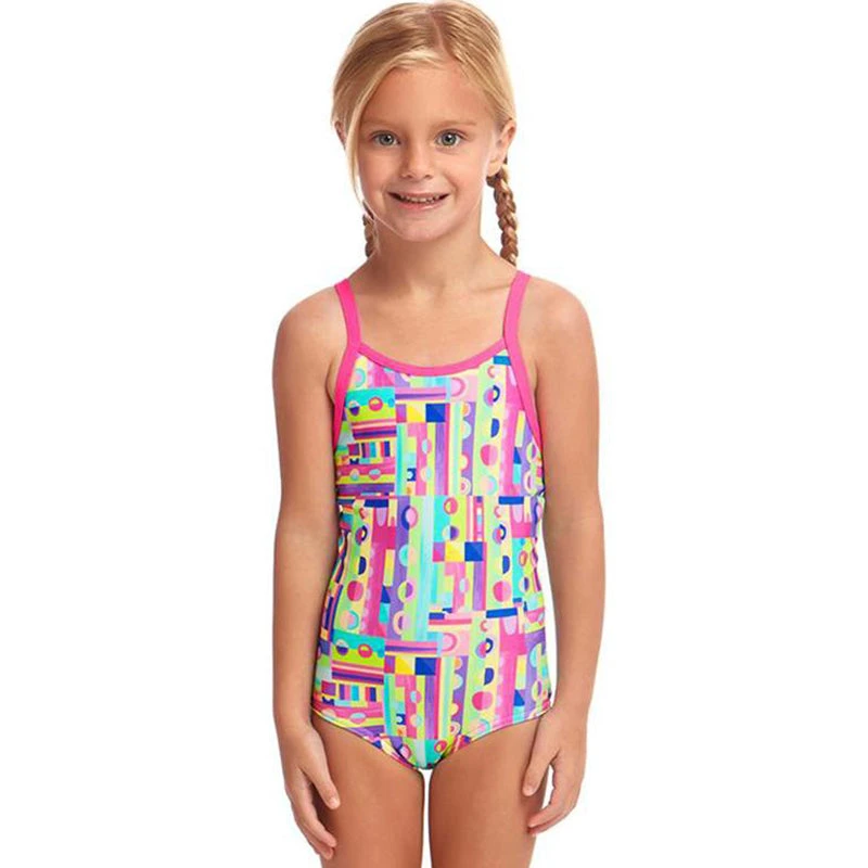 Funkita - Jiggy Saw - Toddler Girls Printed One Piece 3 Funkita - Jiggy Saw - Toddler Girls Printed One Piece