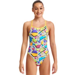 Funkita - Jumbled Up - Girls Single Strap One Piece