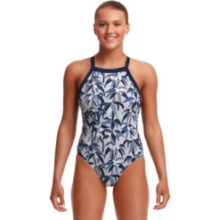 Funkita Swimsuit Discount Store 6 Funkita - Jungle Mist - Ladies Sky Hi One Piece