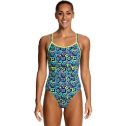 Funkita - Hazard Lights - Ladies Diamond Back One Piece