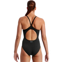 Funkita - Still Black - Ladies Diamond Back One Piece -Funkita Swimsuit Discount Store funkita ladies swimwear still black diamond back one piece 3