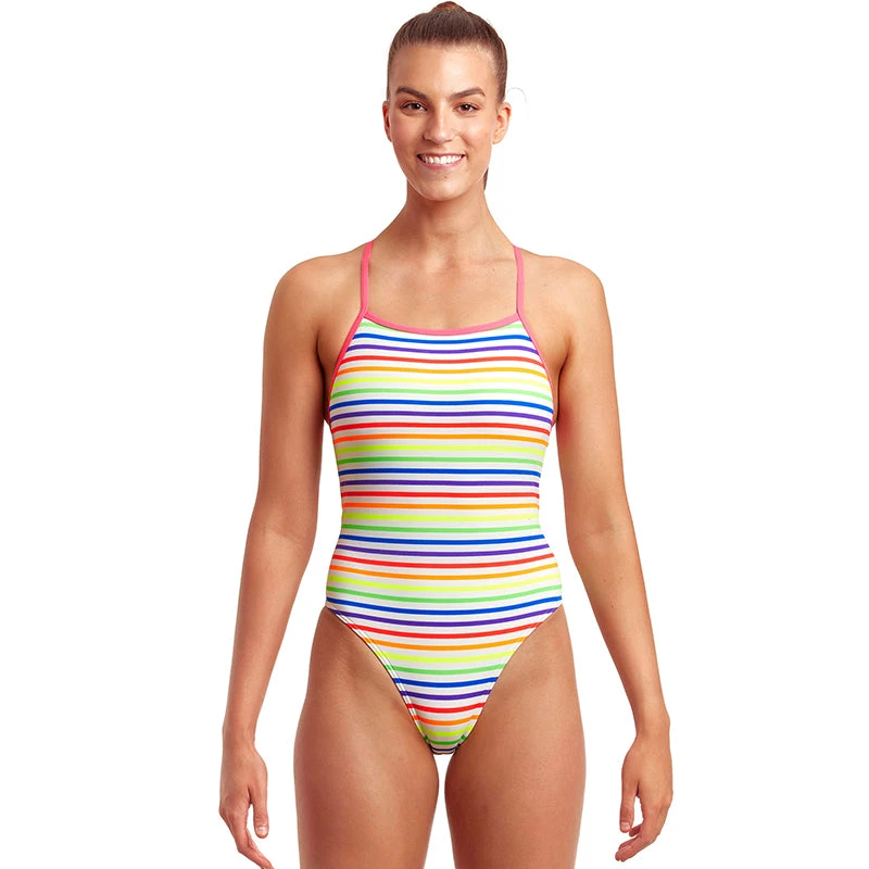 Funkita - Light Stripes - Ladies Tie Me Tight One Piece 3 Funkita - Light Stripes - Ladies Tie Me Tight One Piece
