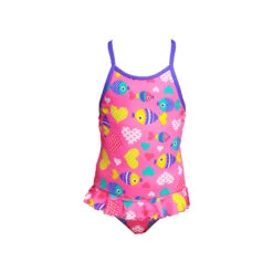 Funkita - Lolly Fish - Toddler Girl's Belted Frill One Piece -Funkita Swimsuit Discount Store funkita lolly fish toddler girls belted frill one piece 2