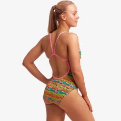 Funkita - Lying Cheet - Ladies Eco Single Strap One Piece -Funkita Swimsuit Discount Store funkita lying cheet ladies eco single strap one piece 4