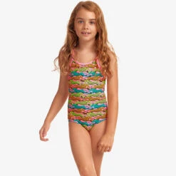 Funkita - Lying Cheet - Toddler Girls Eco Printed One Piece -Funkita Swimsuit Discount Store funkita lying cheet toddler girls eco printed one piece 4