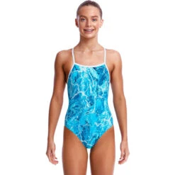 Funkita Swimsuit Discount Store 30 Funkita - Mint Marble - Girls Strapped In One Piece